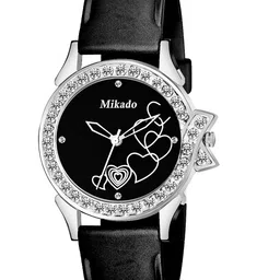 Mikado Women Black Brass Embellished Dial Analogue Watch DD 4117-image-21
