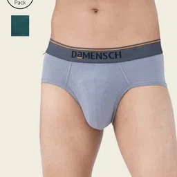 DAMENSCH Men Pack Of 2 Deodorizing Basic Briefs DAM-CTS-B-IRB-DRG-PACK-2-MIX-picture-13