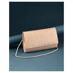 fabindia fashion Fabindia Beige Silk Blend Clutch (Small) image 2
