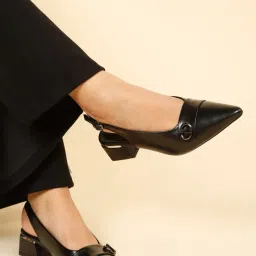 Flat n Heels Women Black Sandal Heels-image-99