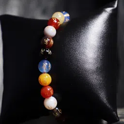 TAG 7 Natural Stone Om Mani Elasticated Slip-On Bracelet-picture-20