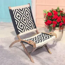ikiriya Natwest Lounge Chair in Black & White Teak Colour-picture-14
