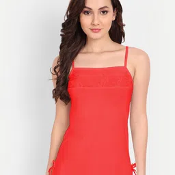 FIMS Non Padded Satin Camisoles with Briefs- NEW_1012_Red_Babydoll-picture-31