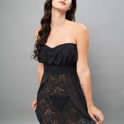 SECRETS BY ZEROKAATA Strapless Baby Dolls with Thong Briefs-picture-19