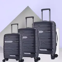 Nasher Miles Set of 3 Paris Hard-Sided Polypropylene Trolley Bags- 55cm ,65cm & 75cm-picture-32