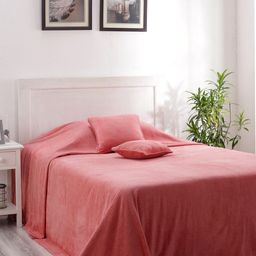 MASPAR Pink Solid Pure Cotton 310 GSM Single Bed Covers-picture-25