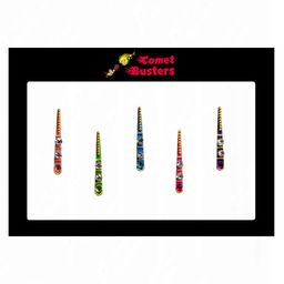 Comet Busters 5 Pcs Embellished Reusable Designer Bindis - Multicoloured-picture-23