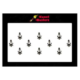 Comet Busters 10 Pcs Embellished Reusable Designer Bindis - Black & Gold-Toned-picture-31