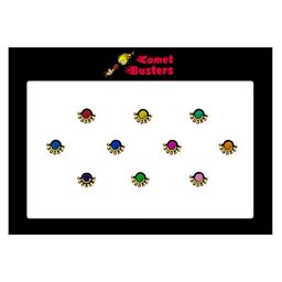 Comet Busters 10 Pcs Embellished Reusable Designer Bindis - Multicoloured-picture-19