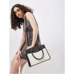 FARGO Emma Black Canvas Handbag with Detachable Strap (S)-picture-22