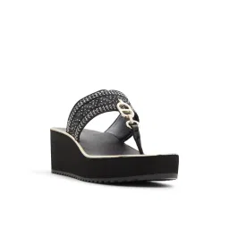 Aldo Black Textile Wedges Heels-image-33
