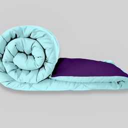 RF RELAXFEEL Purple & Blue Geometric Heavy Winter 233 GSM Single Bed Quilt-picture-10