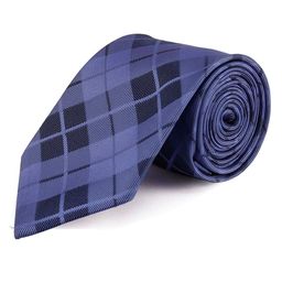 PELUCHE Men Blue Checked Broad Tie-picture-46