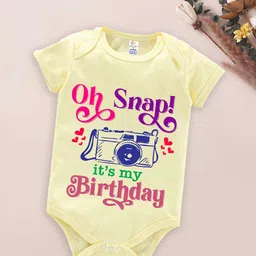 Babywish Infants Birthday Printed Cotton Bodysuit-image-81