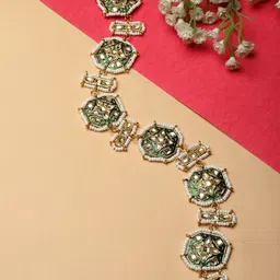 ZENEME Gold-Plated Kundan-Studded & Beaded Matha Patti-picture-26