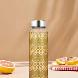 BOROSIL Vista Transparent Borosilicate Glass Water Bottle With Lid 1L-picture-46