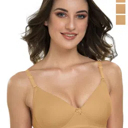 Tweens Pack Of 3 Full Coverage All Day Comfort Lightly Padded Cotton T-Shirt Bra-picture-21