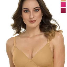 Tweens Pack Of 3 Full Coverage All Day Comfort Lightly Padded Cotton T-Shirt Bra-picture-18