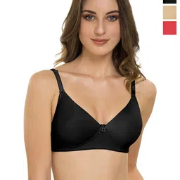 Tweens Pack Of 3 Full Coverage Lightly Padded Multiway Straps T-shirt Bra- All Day Comfort-picture-18