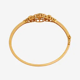 Kushal's Fashion Jewellery Gold-Plated Stone-Studded Kada Bracelet-picture-11
