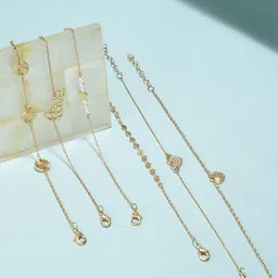 AMI Women Set of 6 Gold-Plated Armlet Bracelet image 1