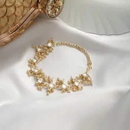 TEEJH Women Pearls Gold-Plated Link Bracelet-picture-28