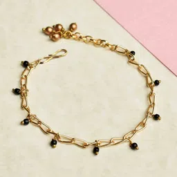 BeAbhika Gold-Plated Mangalsutra Link Bracelet image 1