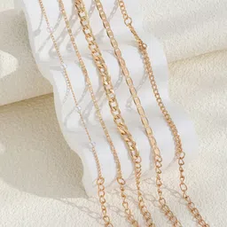 Shining Diva Fashion 5Pcs Gold-Plated Link Bracelet-picture-12