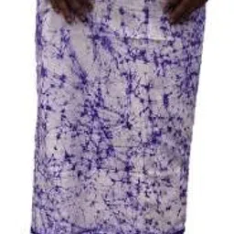 hc men lungi unstitched cotton batik White & blue image 3