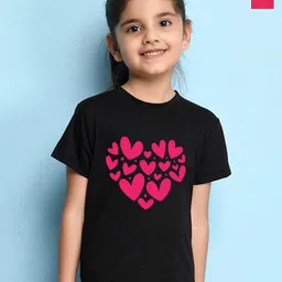 NUSYL Girls Pack of 2 Graphic Printed Cotton T-shirt-picture-19