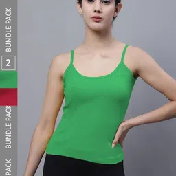 FBAR Pack Of 2 Shoulder Straps Skin Friendly Bio Wash Cotton Camisoles-picture-41