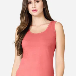 VStar Women Peach Solid Pure Combed Cotton Camisole-image-51
