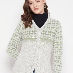 Zigo Women Fair Isle Printed Wool Cardigan-picture-26