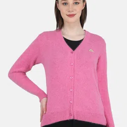 Monte Carlo Women V-Neck Wool Cardigan-image-47