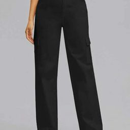 Next One Women Relaxed Straight Leg High-Rise Easy Wash Cargos-picture-28