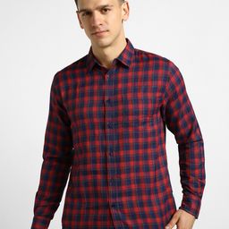 Urbano Fashion Slim Fit Buffalo Checked Casual Shirt-picture-11