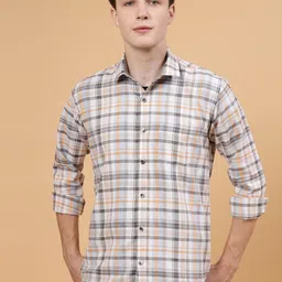 JADEBERRY Standard Gingham Checked Cotton Casual Shirt-image-70