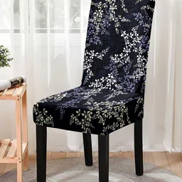 HOUSE OF QUIRK Black Printed Comfortable Chair Cover-picture-13