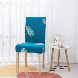 HOUSE OF QUIRK Teal Green 4 Pieces Printed Removable Stretchable Chair Cover-image-23