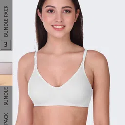 POOJA RAGENEE Pack Of 3 Non-Wired Non Padded All Day Comfort T-Shirt Bra-picture-16