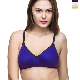 Docare Pack of 2 Full Coverage Non Padded Cotton T-shirt Bra-All Day Comfort-picture-38
