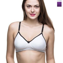 Docare Pack Of 2 Full Coverage Non Padded Non-Wired Seamless T Shirt Bra-All Day Comfort-picture-47