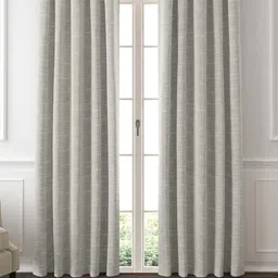 GM Grey Set of 2 Jacquard Curtains-image-2
