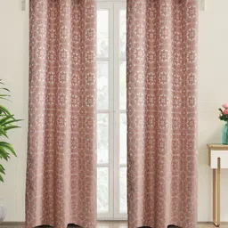 Home Centre Red & Off White Set of 2 Ethnic Motifs Door Curtain-picture-30