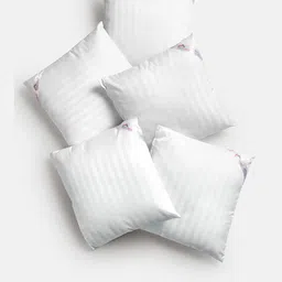HOSTA HOMES Set Of 5 White Striped Cushions-picture-0