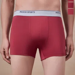 Masch Sports Pack Of 3 Antimicrobial TrunksTRK-3-SOL-ET-RED-RED-RED-picture-21