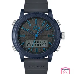 Lacoste Men Black Brass Printed Dial & Blue Straps Analogue and Digital Multi Function Watch 2011092-image-61