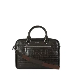 Eske Unisex Will Brown Printed 13 Genuine Leather Laptop Bag with Shoulder Strap-picture-17