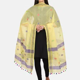 THE WEAVE TRAVELLER Women Yellow Woven Design-image-92