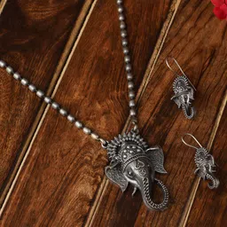 VENI 92.5 Silver-Plated Studded & Bedded Jewellery Set-picture-35